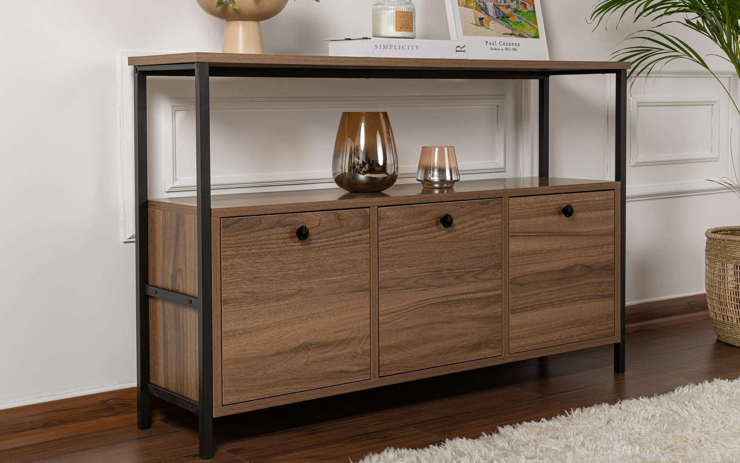 Masa consola Solans, nuc + negru  3